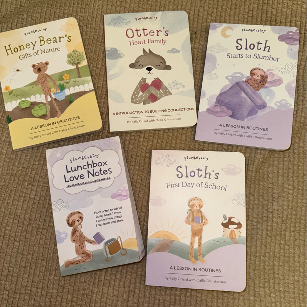 Slumberkins books and lunchbox notes